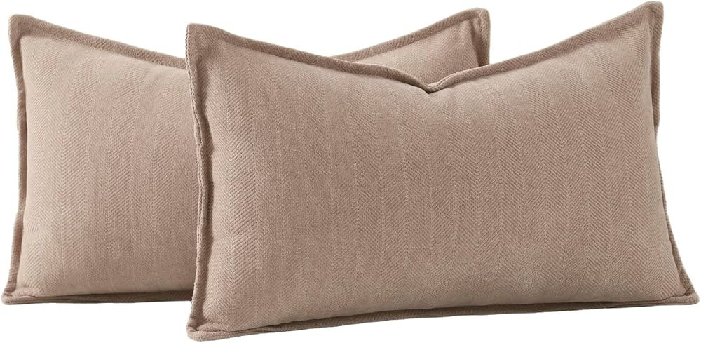 MADIZZ Textured Chenille Throw Pillow Covers Set of 2 Super Soft Decorative Pillow Covers Boho Cu... | Amazon (US)