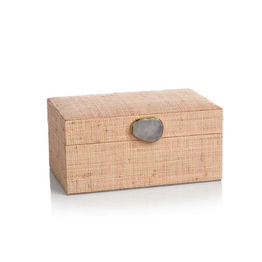 Blush Raffia Box | Megan Molten