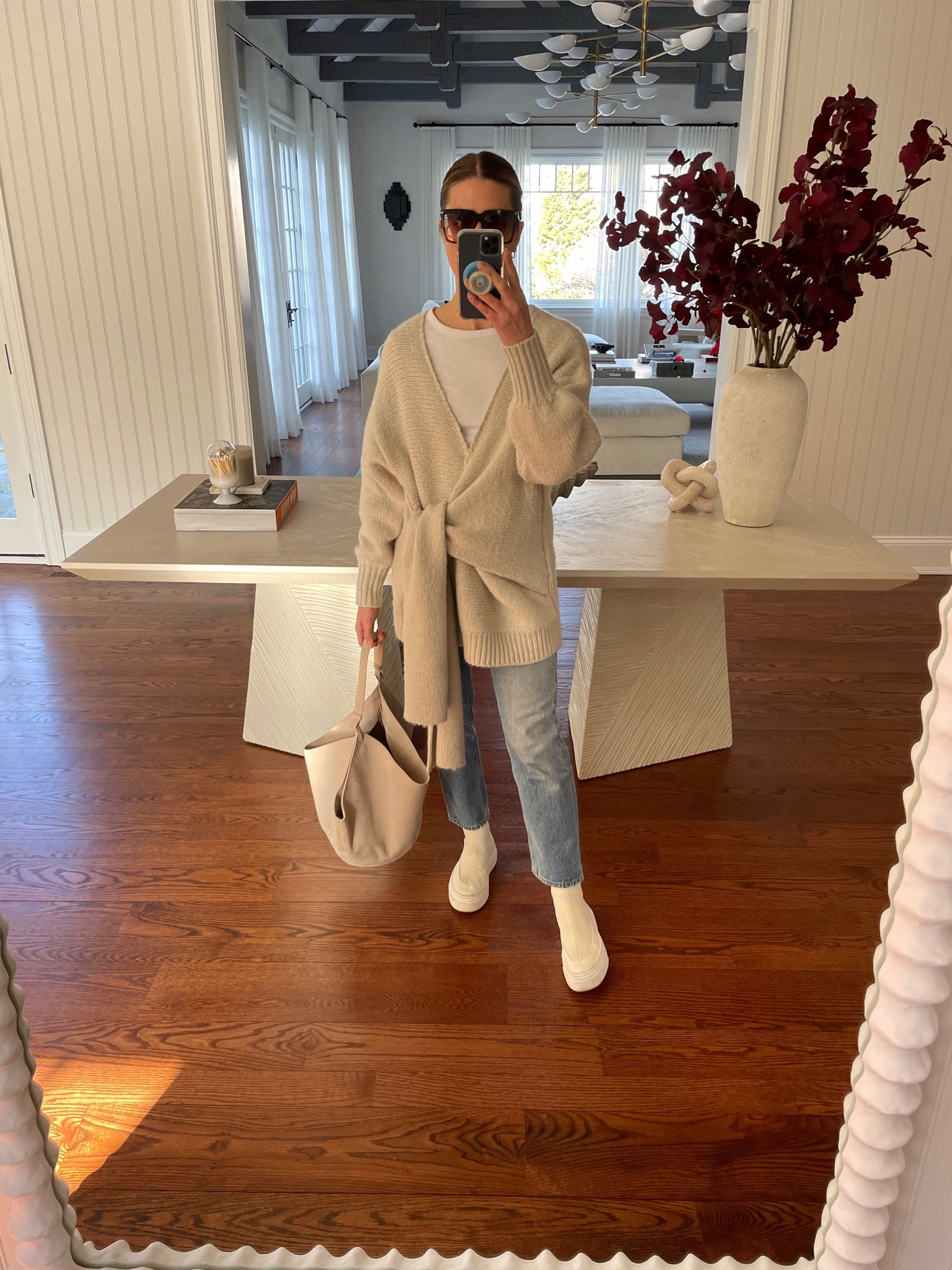 easy neutral weekday outfit for running errands #ootd #neutrals #khaite

#LTKstyletip #LTKitbag #LTKsalealert