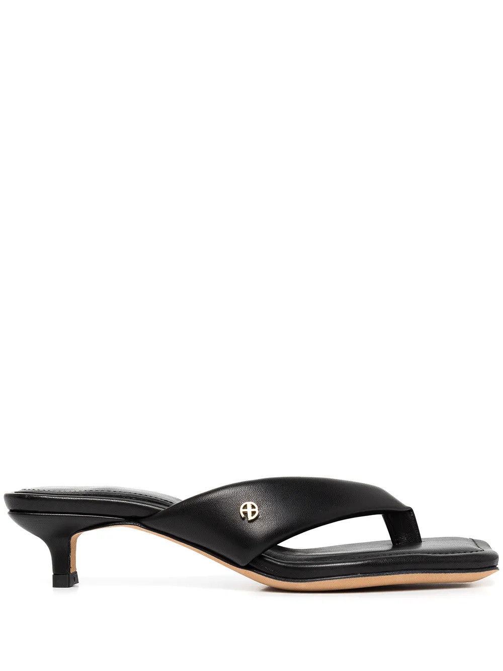 ANINE BING Viola Padded Sandals | Black | FARFETCH UK | Farfetch Global