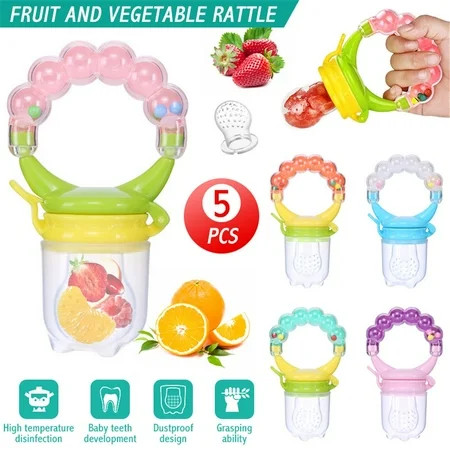 POINTERTECK 5pcs Baby Pacifier Food and Fruit Feeder Silicone Teether L Size for Baby Boy 6-12 Month | Walmart (US)