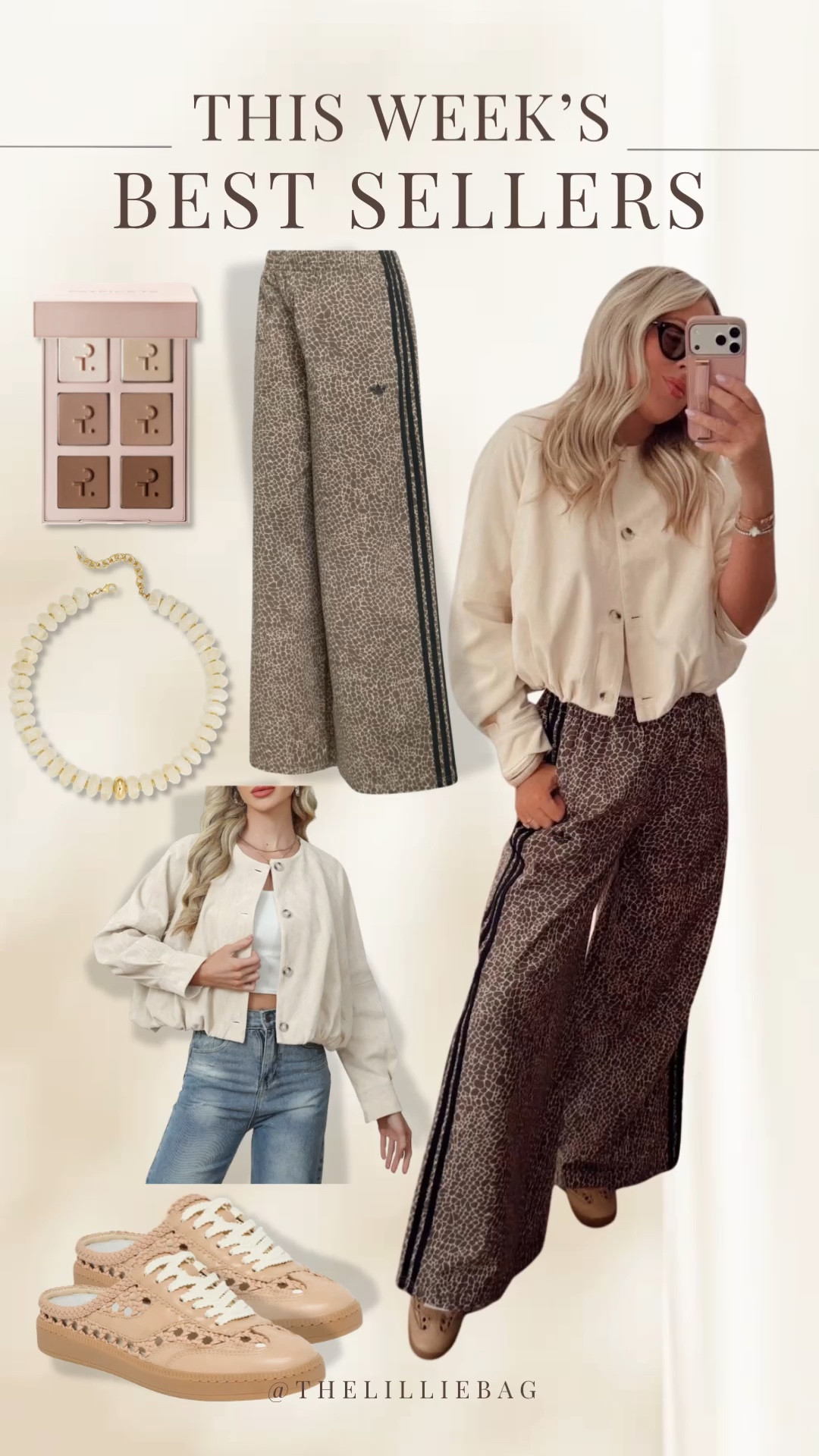 This outfit - sideline chic! I can’t tell you how many ppl stopped me about these pants! They’re roomy, comfy and so fun! 
I’m in all smalls. 

Track pants. Coats. Jackets. Shoes. Sneakers. Spring outfits 2026. Spring. Pants. Sports mom. 

#LTKActive #LTKSeasonal