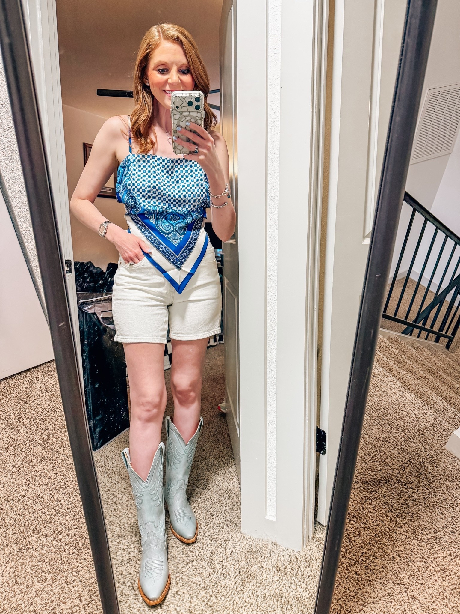 Scarf top size small and shorts size 25 boots size down 1/2 a size

#LTKgrwm #LTKdayinmylife #LTKootd