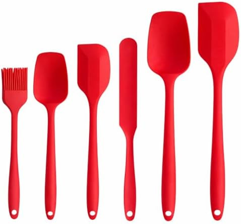 Kit Espátulas de Silicone 6 Peças | Silicone Alimentar, Não Risca Panelas, Resistente ao Calor... | Amazon (BR)
