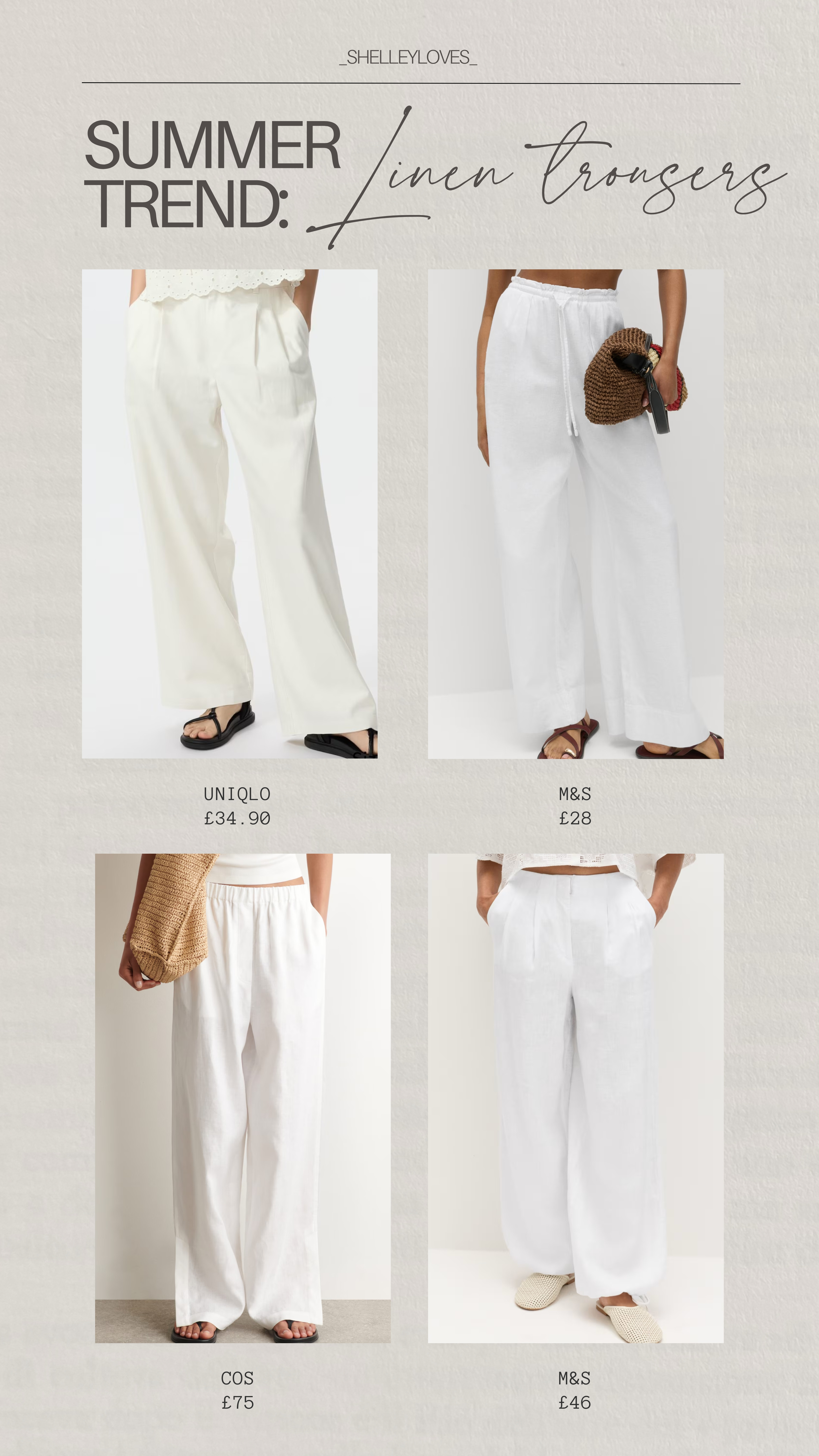 Summer trend: linen trousers 🤍 Pulled some of my high street favourites here 

white linen trousers, summer trousers, holiday outfit, tailored linen trousers, lightweight trousers, summer outfit, holiday outfit 

 #LTKuk #LTKspring #LTKsummer