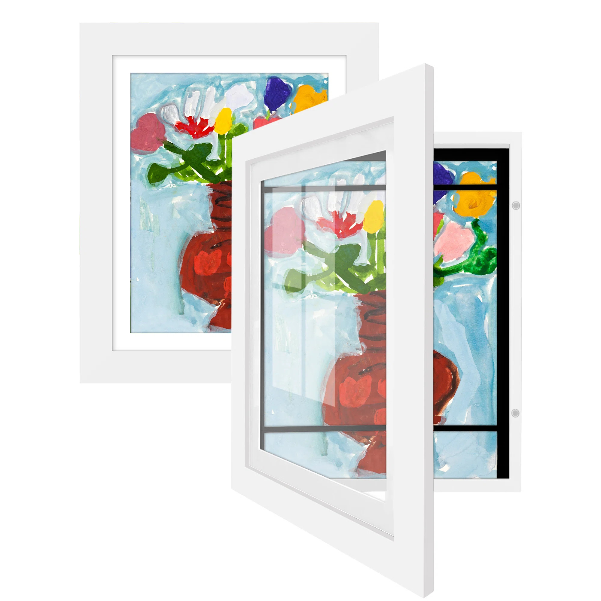 Red Barrel Studio Wiedeman Kids Art Frame 10 x 12.5” with 8.5 x 11” Mat - Composite Wood with... | Wayfair North America