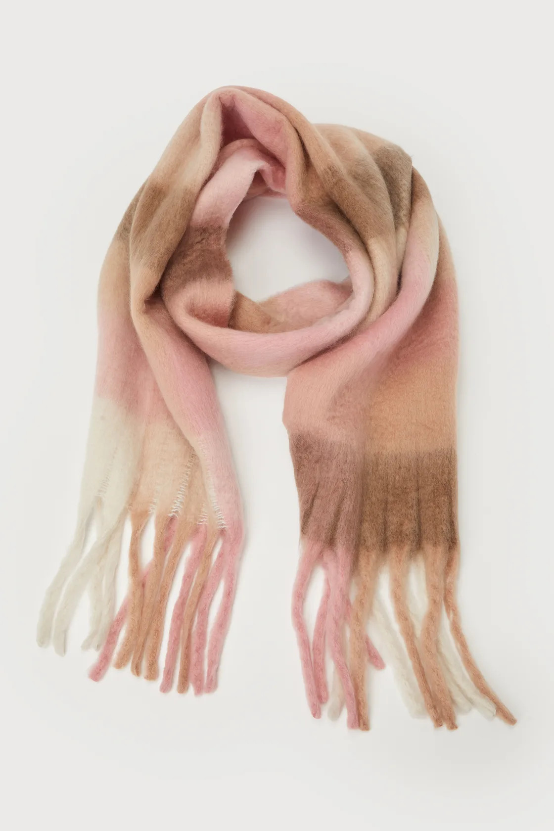 Ski Slope Sweetie Pink and Brown Plaid Scarf | Lulus (US)