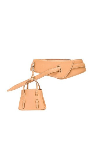 ALAÏA Mini Mina Belt in Neutral | FWRD 
