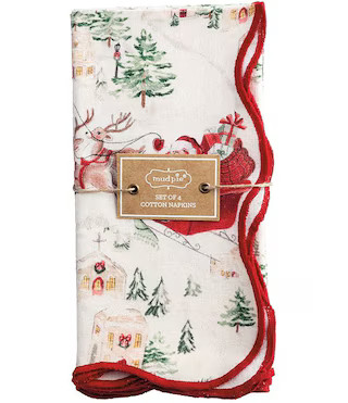 Classic Christmas Vintage Santa Scene Napkins, Set of 4 | Dillard's