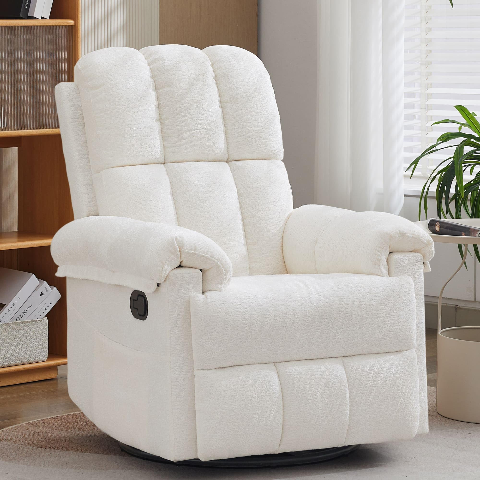 Recliner Chair, Swivel Rocker Recliner Chair for Adults, Small Recliners for Small Spaces, Uphols... | Amazon (US)