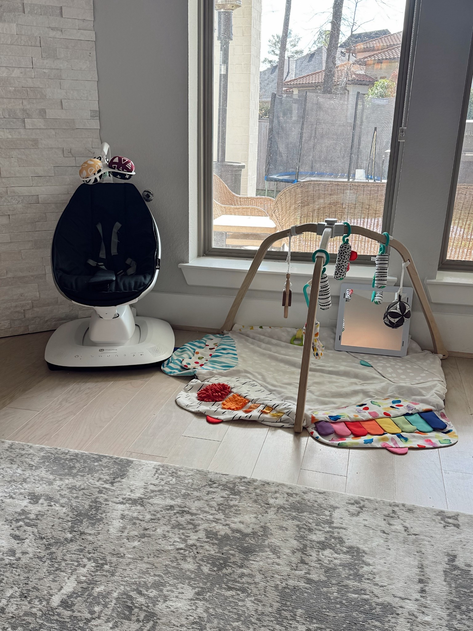 Our living room set up for baby boy arriving in just 2 weeks!😍 we had this exact same set up with our first born and loved it🤍

#LTKmomlife #LTKBaby #LTKBump