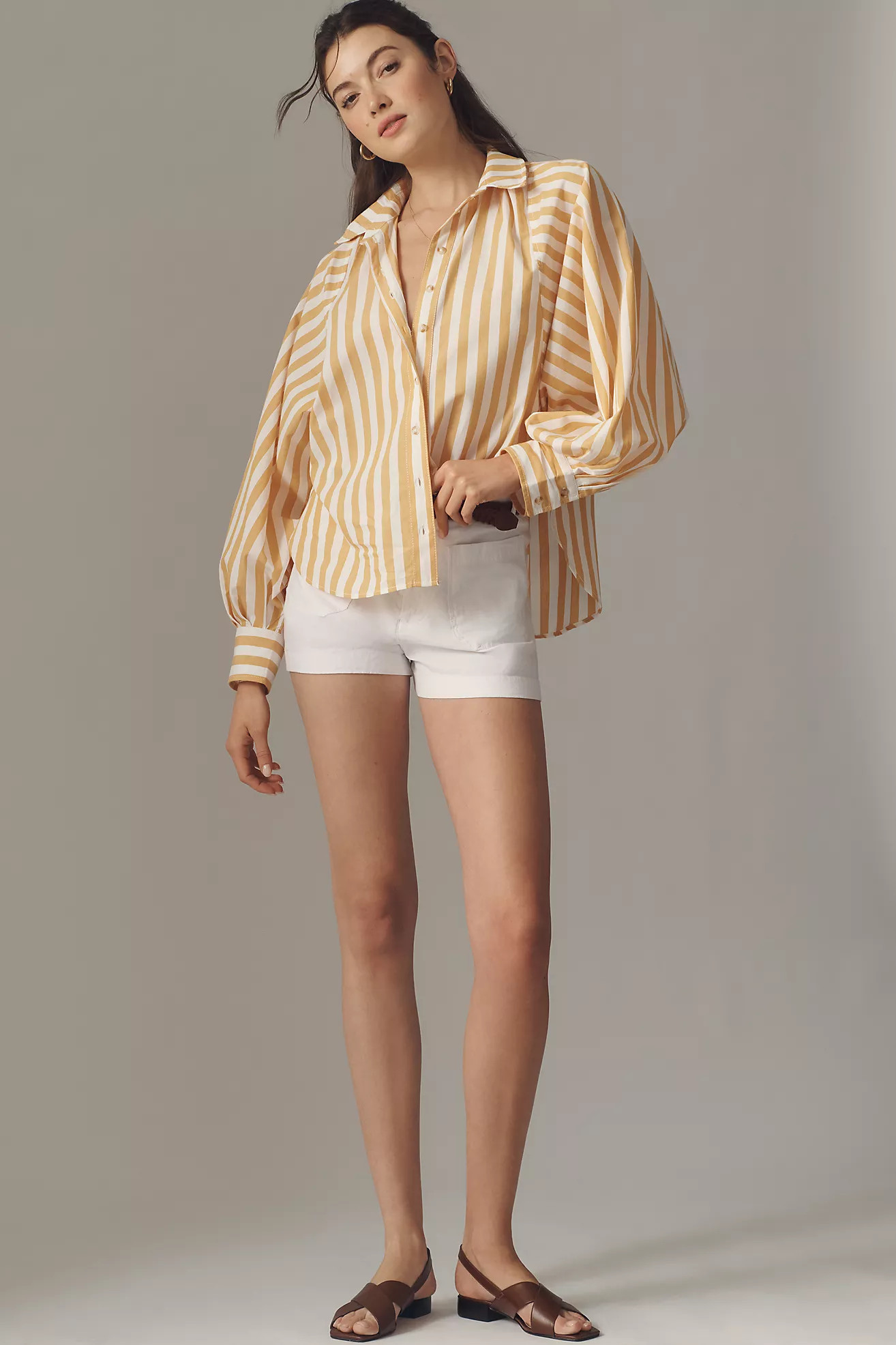 The Bailey Boyfriend Batwing Buttondown Blouse by Pilcro | Anthropologie (US)