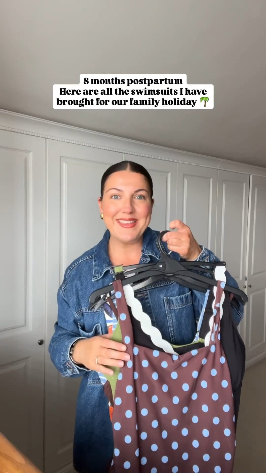 Codes for the next swimsuits, which you can type in the search bar on their website or your app: 
Y10-984 brown & blue polka dot 
H55-828 green, white & black stripe 
H89-914 abstract print 

I got them all in a size 14