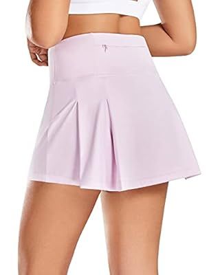 XIEERDUO Women's Athletic Tennis Golf Skirts with Shorts Pockets Acitve High Waisted Running Skor... | Amazon (US)