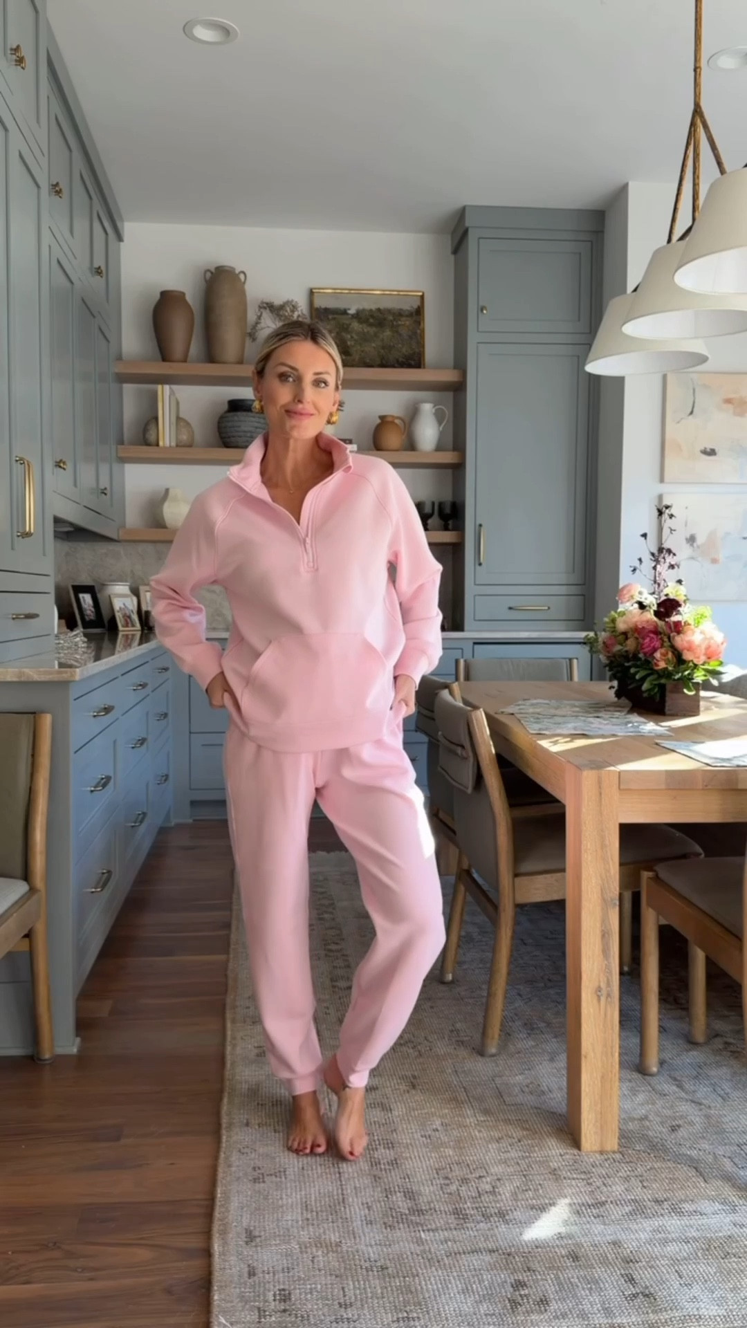 This pink matching set is a cozy option for a casual Thanksgiving! This would also be great for a holiday travel outfit! Wearing size medium to accommodate the bump.

Loverly Grey, Target find, Target fashion, matching set, athleisure, loungewear, lounge set, travel outfit, Thanksgiving outfit ideas 

#LTKFindsUnder50 #LTKStyleTip #LTKHoliday