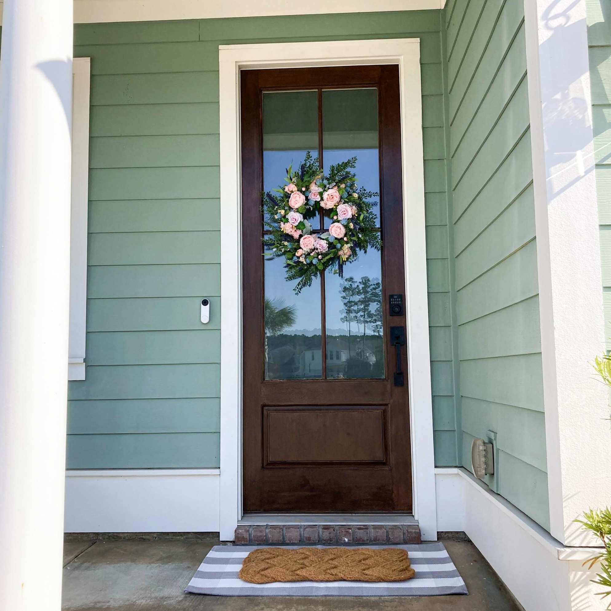 I grabbed a new wreath, and entryway mats to help give my porch a spring refresh. The wreath is gorgeous with pink peonies! It’s a 24” wreath, it’s so full, and incredibly well made. I’m also loving the grey rug with the contrast of the tan coir braided mat. So pretty for spring!

#LTKHome #LTKOver40 #LTKSeasonal