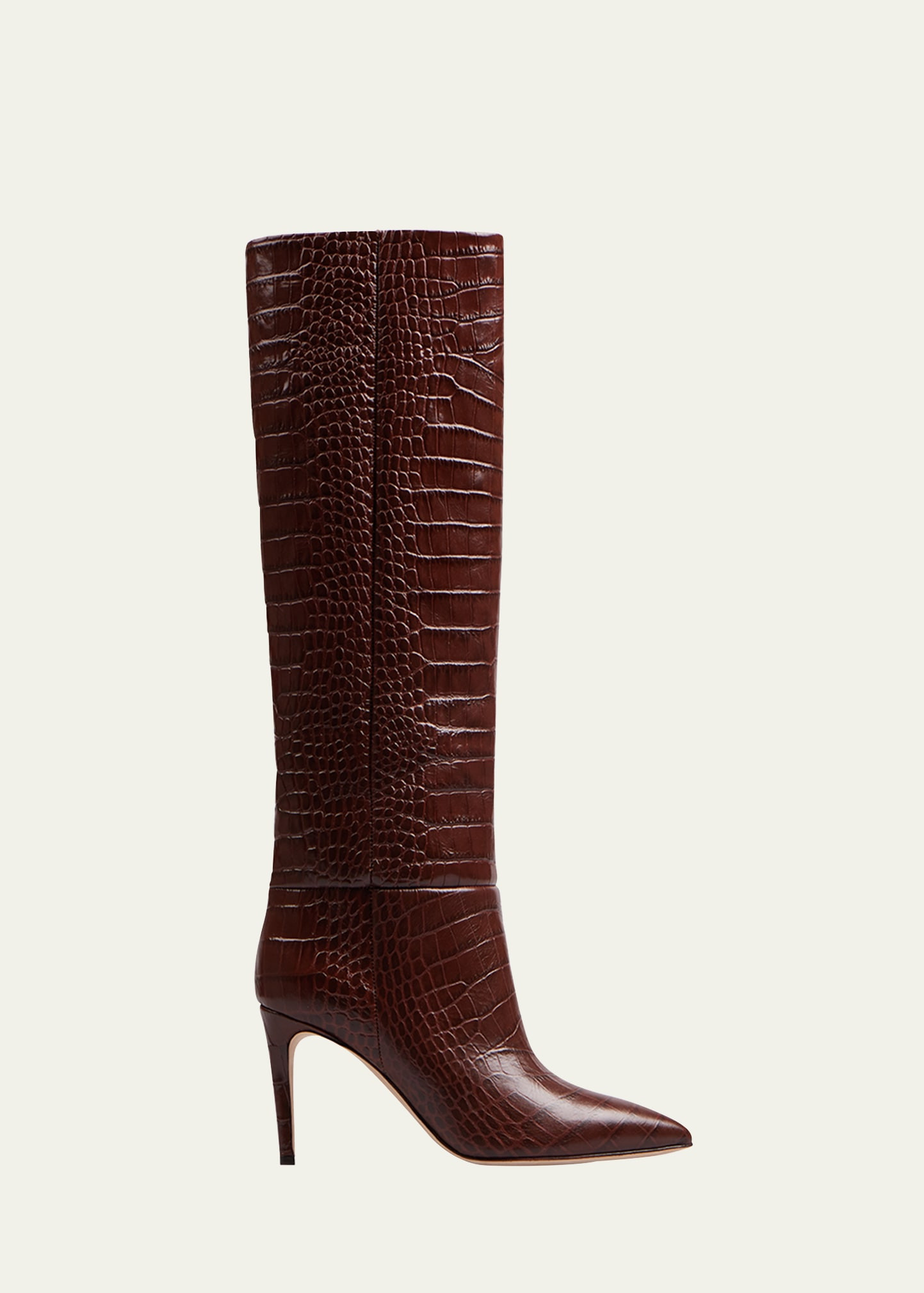 85mm Mock-Croc Stiletto Knee Boots | Bergdorf Goodman