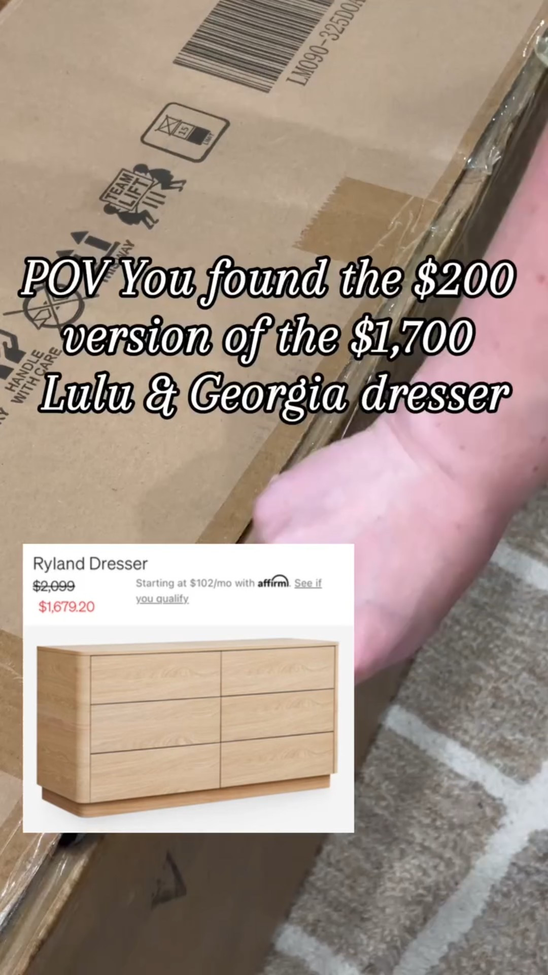 We found the $200 dupe for Lulu & Georgia’s $1,700 dresser!!! 

Same clean lines. Same push-latch drawers. Same minimalistic vibe. ✅

But for an enormously lower price (and with extra storage too 🙌).

✨Comment “PUSH” for the link! 
✨Direct link: https://liketk.it/5oFEu 
✨or Click link in bio!

#designerdupes #homedecor