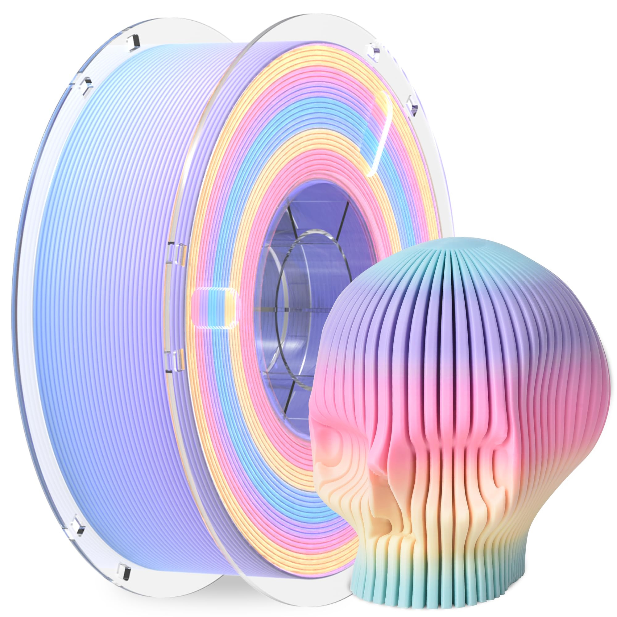 RAMBERY Matte Rainbow 3D Printer Filament Matte PLA Filament Multi-Color Change 3D Printing Filam... | Amazon (US)