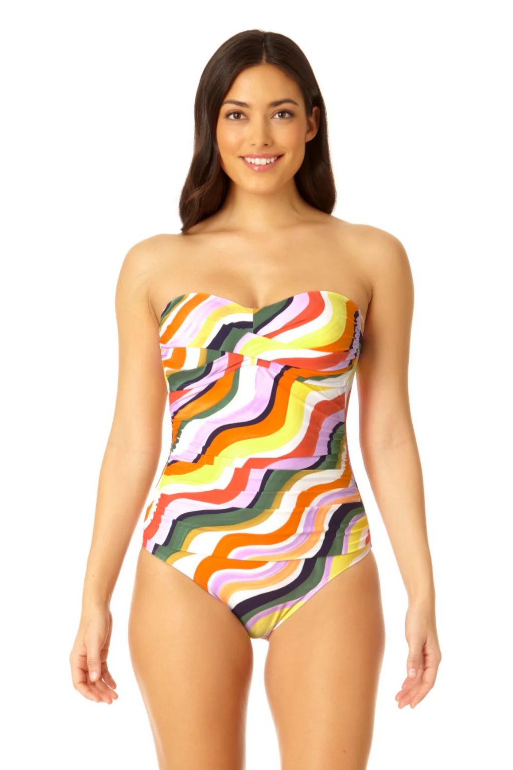 Anne Cole - Women's Twist Front Shirred One Piece Swimsuit | Anne Cole