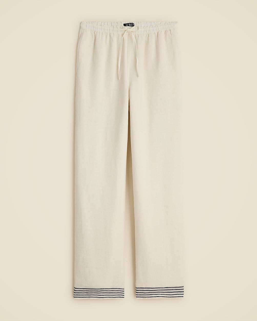 Petite new Soleil pant in striped linen | J. Crew US