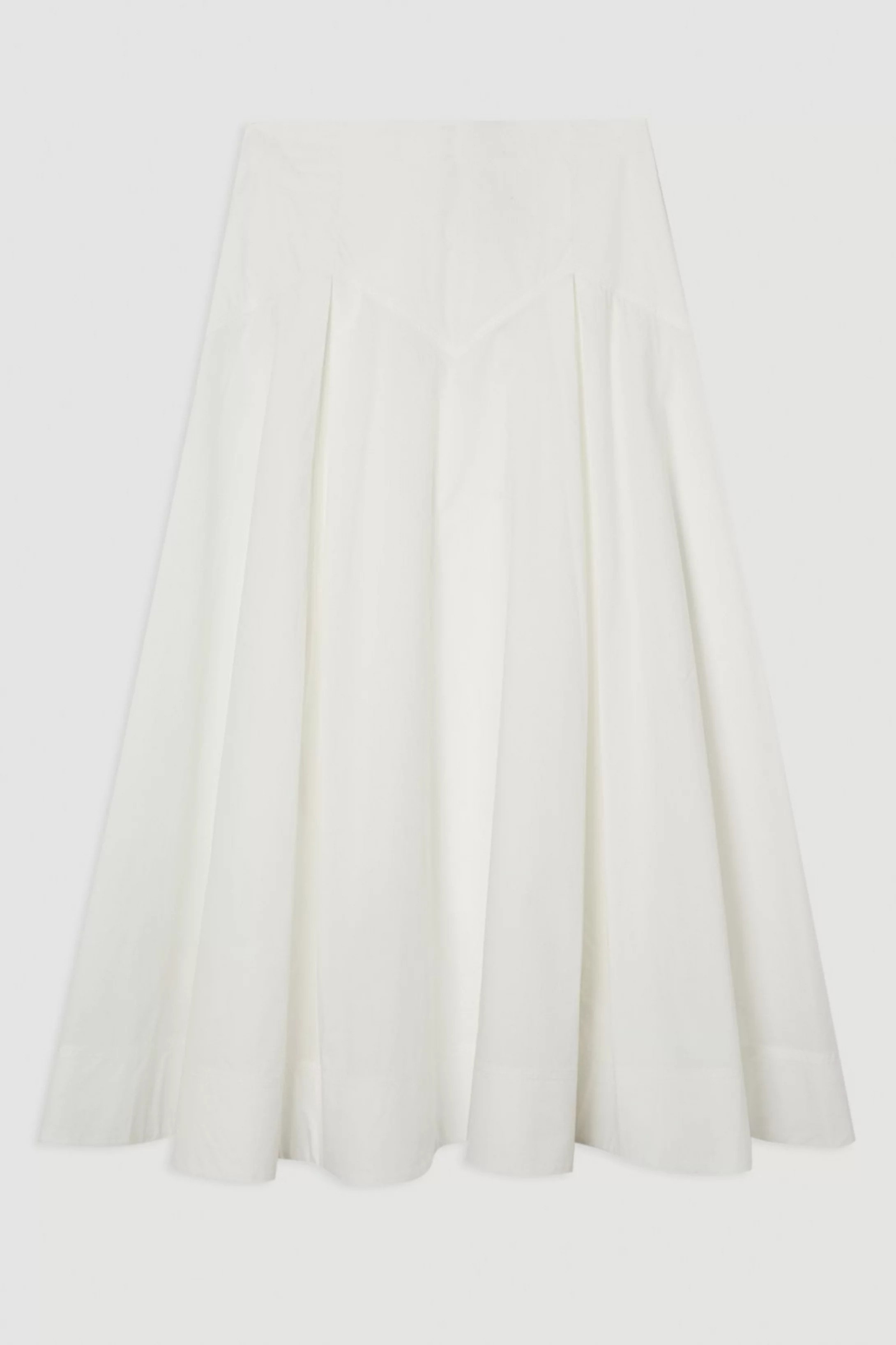 Cotton Woven Prom Skirt With Dropped Waist Detail | Karen Millen UK + IE + DE + NL