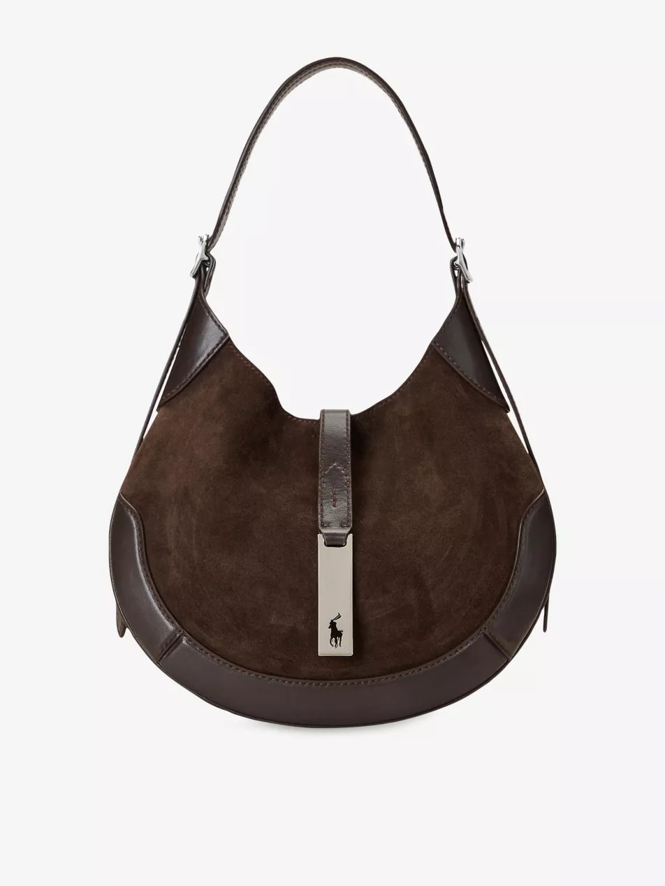 Polo ID Small Suede Shoulder Bag | Selfridges
