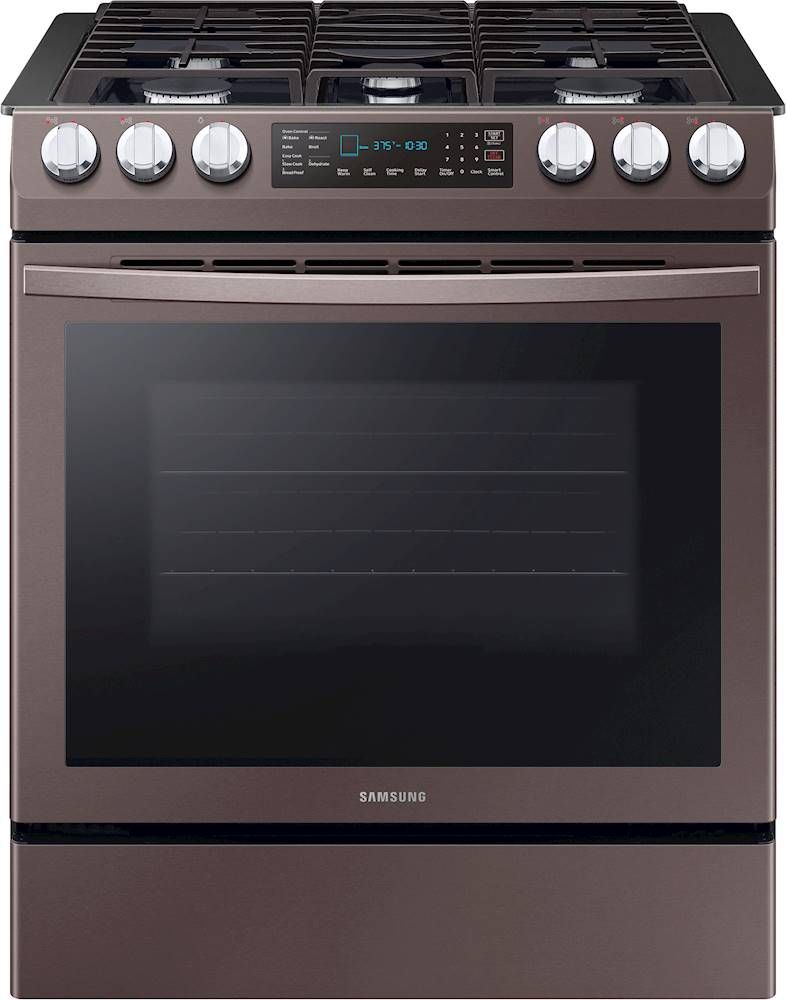 Samsung 5.8 Cu. Ft. Self-Cleaning Slide-In Gas Convection Range Tuscan Stainless Steel NX58R9421S... | Best Buy U.S.