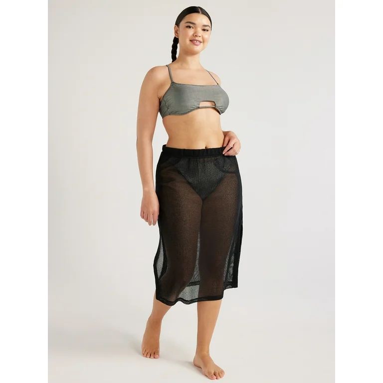 No Boundaries Juniors’ Crochet Coverup Midi Skirt, Sizes XS – XXL | Walmart (US)