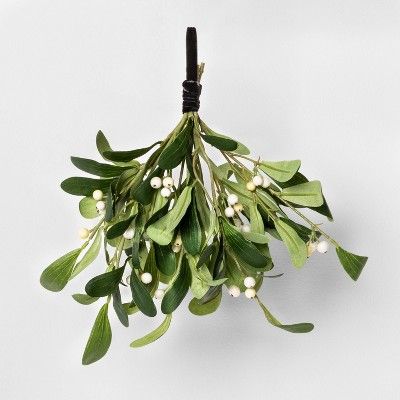 11" Faux Mistletoe with Black Velvet Ribbon - Hearth & Hand™ with Magnolia | Target