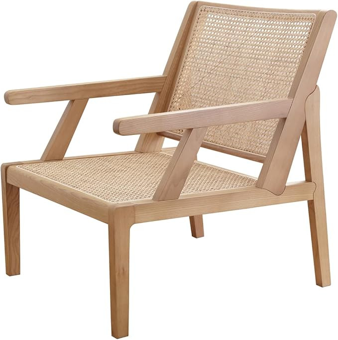 Rattan Accent Chair Mid Century Modern Accent Rattan Chair High-Grade Classic Furniture Natural C... | Amazon (US)