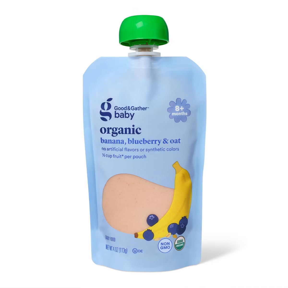 Organic Banana Blueberry Oat Baby Food Pouch - 4oz - Good & Gather™ | Target
