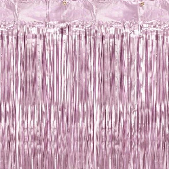 Heather Pink Fringe Curtain Backdrop | Ellie and Piper