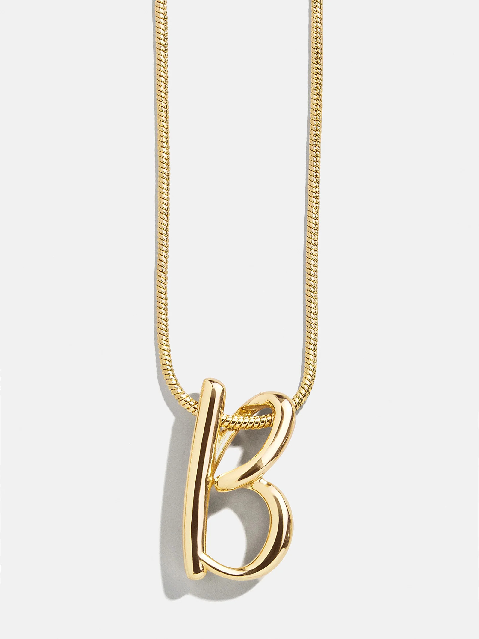 Classic Script Initial Necklace - Classic Script - B | BaubleBar