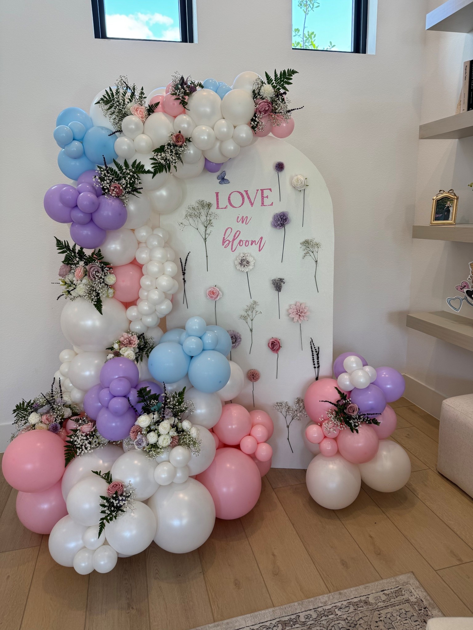 The gorgeous silk flowers I used for this install 