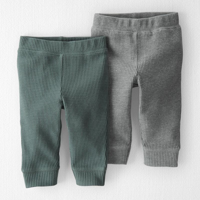 2-Pack Organic Cotton Waffle Knit Pants | Carter's