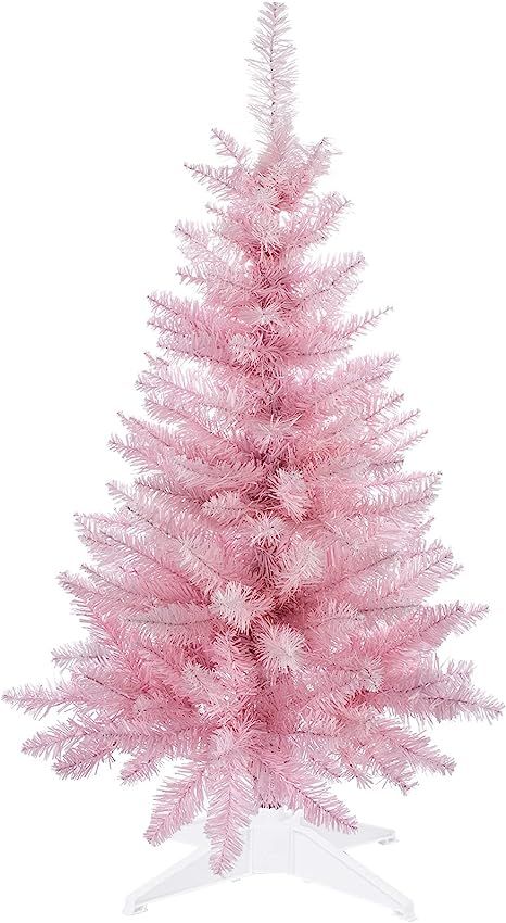 Small Christmas Tree 4FT Artificial Mini Xmas Tree for Holiday House Decor, Cherry Blossom Pink | Amazon (US)