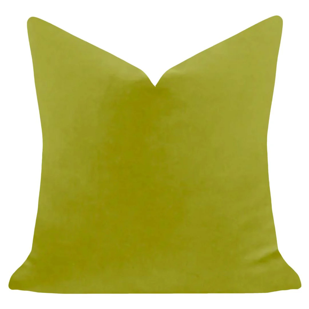 Green 22x22 Solid Velvet Pillow | Laura Park Designs