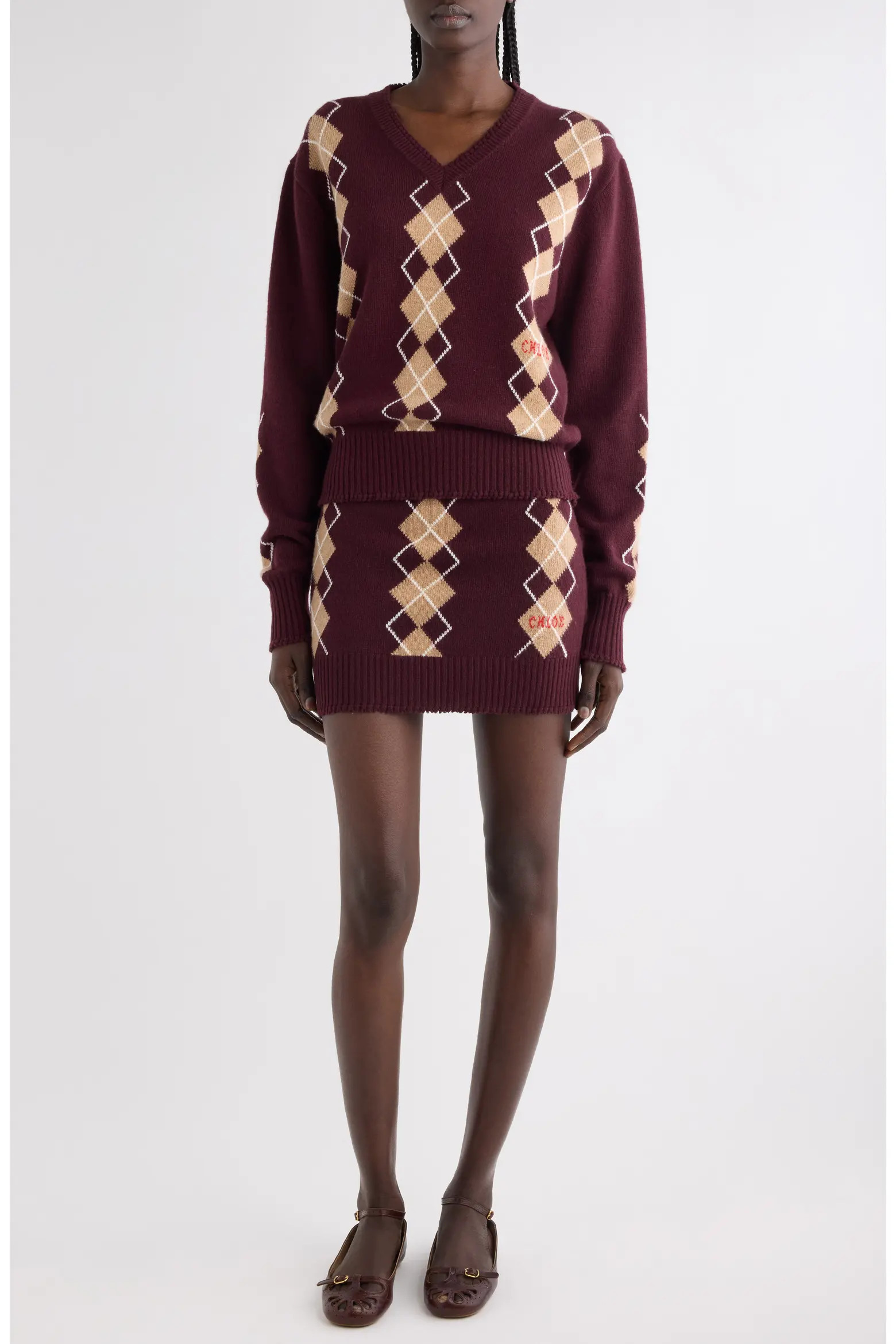 Argyle Wool & Cashmere V-Neck Sweater (Women) | Nordstrom | Nordstrom