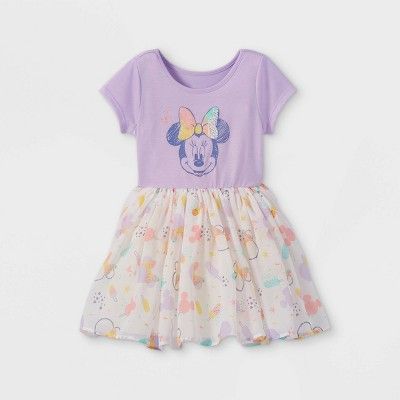 Toddler Girls' Minnie Mouse Tutu Dress - Purple | Target