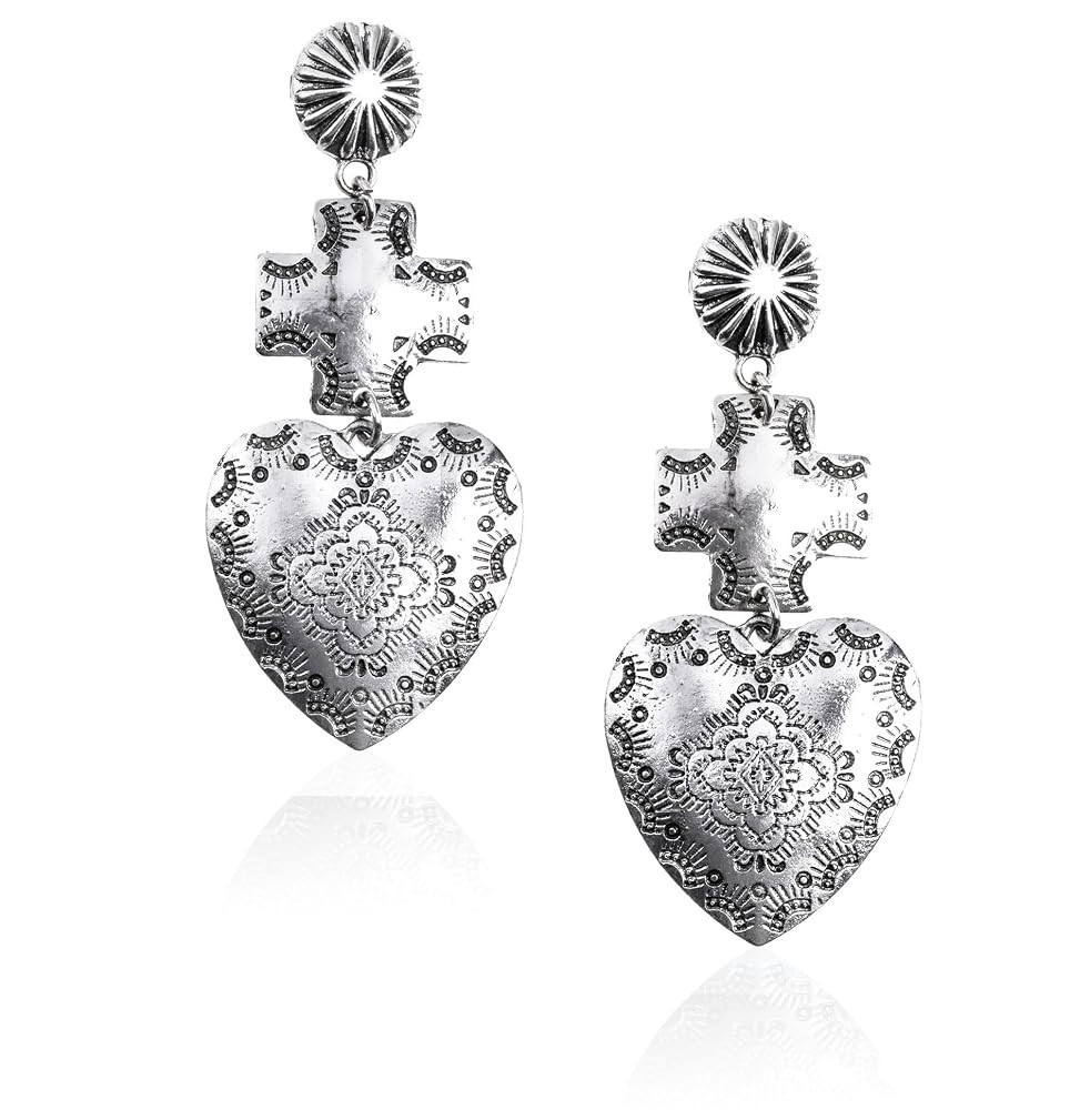 Rustic Couture's Western Earrings for Women Cowgirl Country Concho Dangling Western Statement Jew... | Amazon (US)