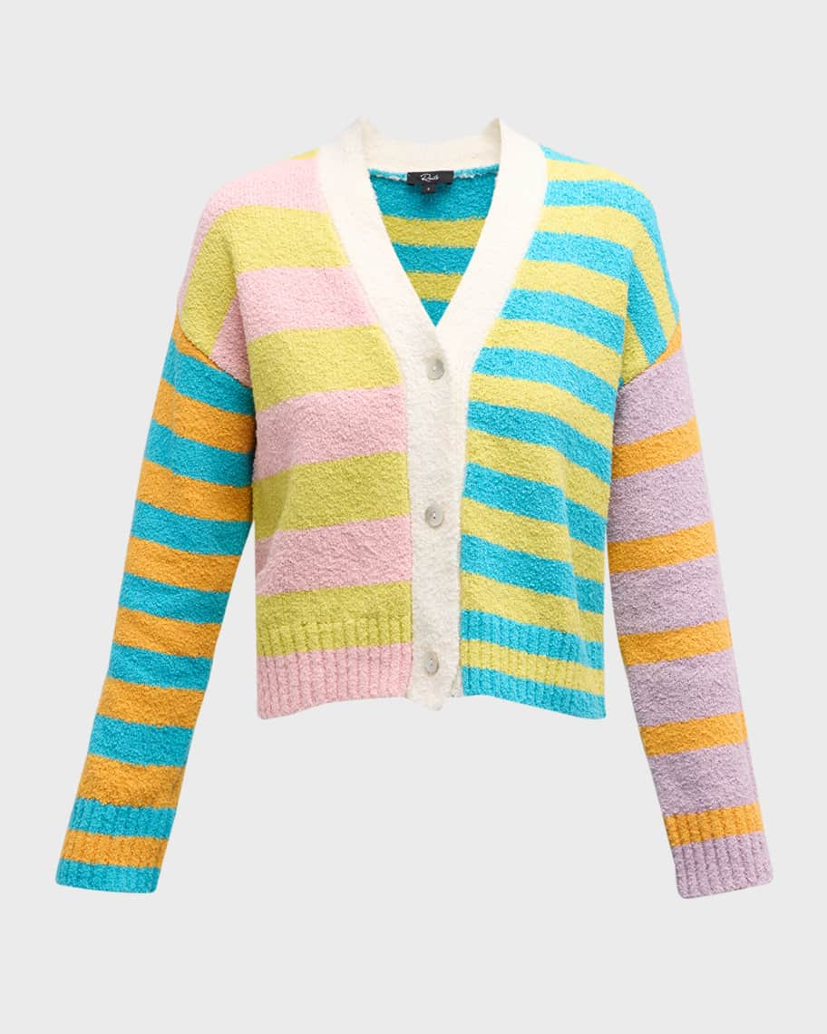 Geneva Multi-Striped Cardigan | Neiman Marcus
