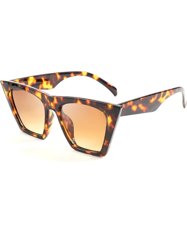 FEISEDY Vintage Square Cat Eye Sunglasses Women Trendy Cateye Sunglasses B2473 | Amazon (US)