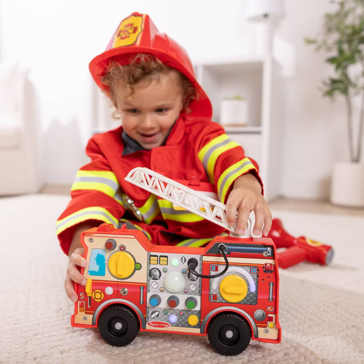 Melissa & Doug Lights & Sounds Fire Truck Activity Board, Busy Board Travel Toy for Toddlers, Pre... | Target