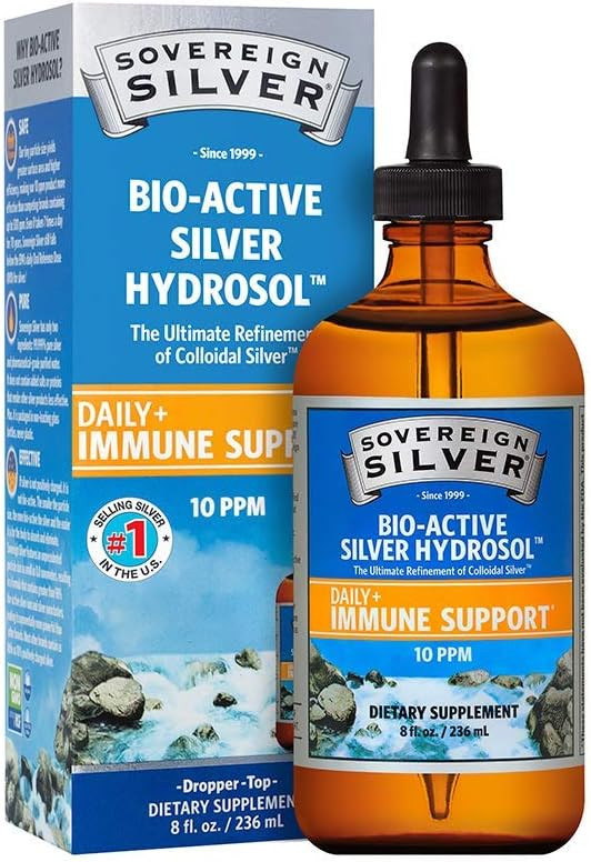 Sovereign Silver Bio-Active Silver Hydrosol for Immune Support - Colloidal Silver Liquid - 10 ppm... | Amazon (US)