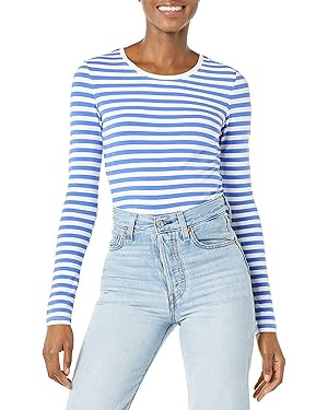 Amazon Essentials Women's Regular-Fit Long-Sleeve Crewneck T-Shirt (Available in Plus Size) | Amazon (US)