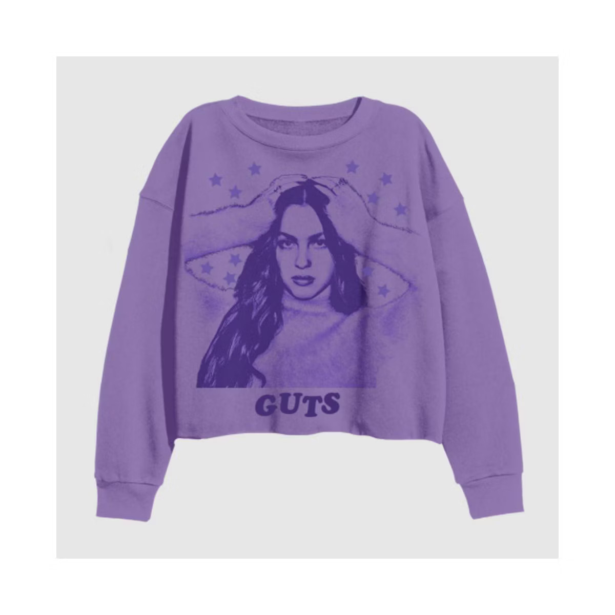 Olivia Rodrigo Cropped Crew Fleece Sweatshirt | Target