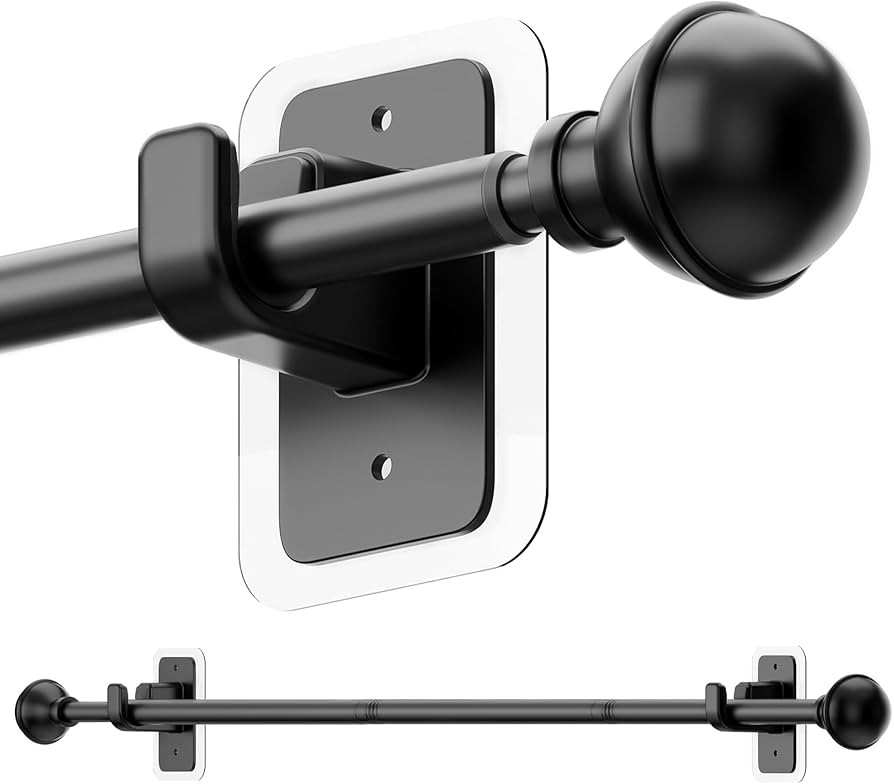 ENJOYBASICS No Drill Curtain Rods for Window 28 to 60 Inches, 5/8 Inch Diameter Renter Friendly D... | Amazon (US)