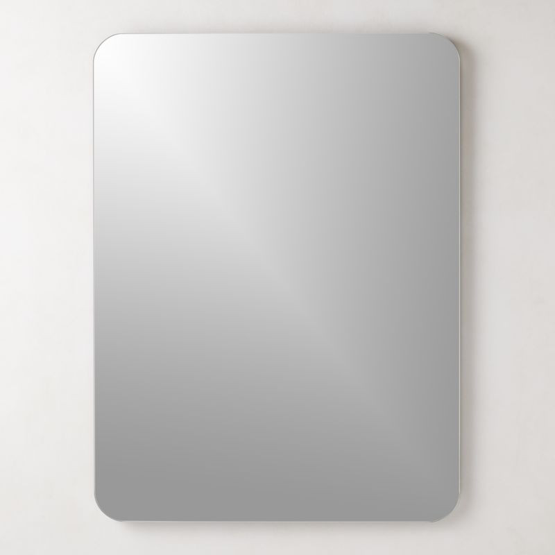 Curve Rectangular Modern Black Wall Mirror 36''x48" + Reviews | CB2 | CB2