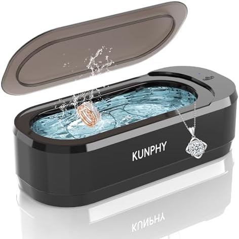 KUNPHY Ultrasonic Jewelry Cleaner, Jewelry Cleaner Machine 12oz 46KHz, Professional Sonic Cleaner... | Amazon (US)